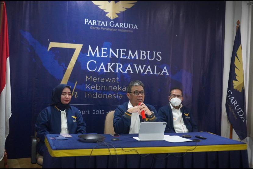 Dewan Pimpinan Pusat (DPP) Partai Garuda memperingati Hari Ulang Tahun ke-7 partai, Sabtu (16/4/2022)