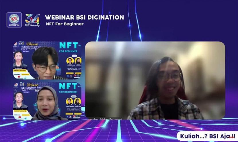UBSI menggelar webinar BSI Digination dengan mengusung tema NFT for Beginner.