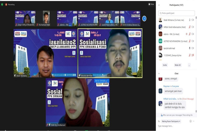 Kemahasiswaan Universitas BSI (Bina Sarana Informatika) mengadakan sosialisasi program peningkatan kapasitas (PPK) organisasi mahasiswa (Ormawa) dan program pemberdayaan masyarakat desa (P2MD).