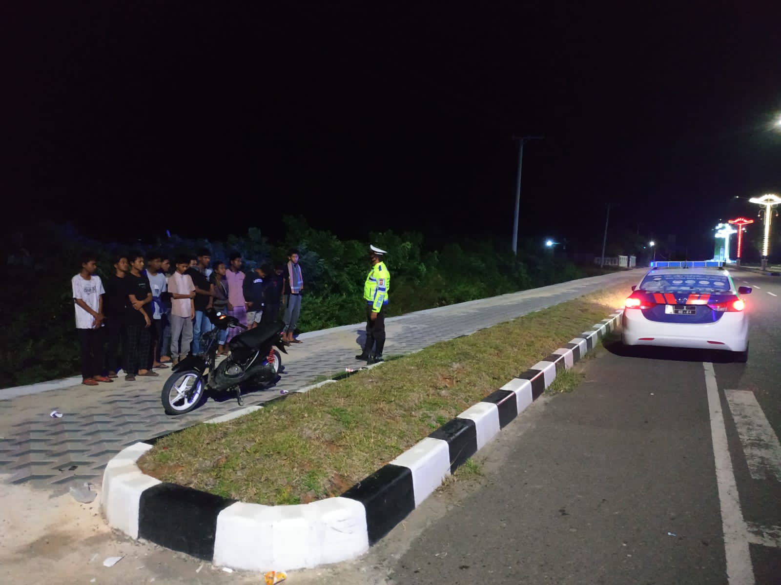 Cegah Balap Liar dan Knalpot Brong, Polres Aceh Jaya Gencarkan Patroli Malam