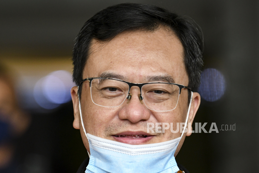 Tersangka Komisaris PT Hanson International Tbk Benny Tjokrosaputro.
