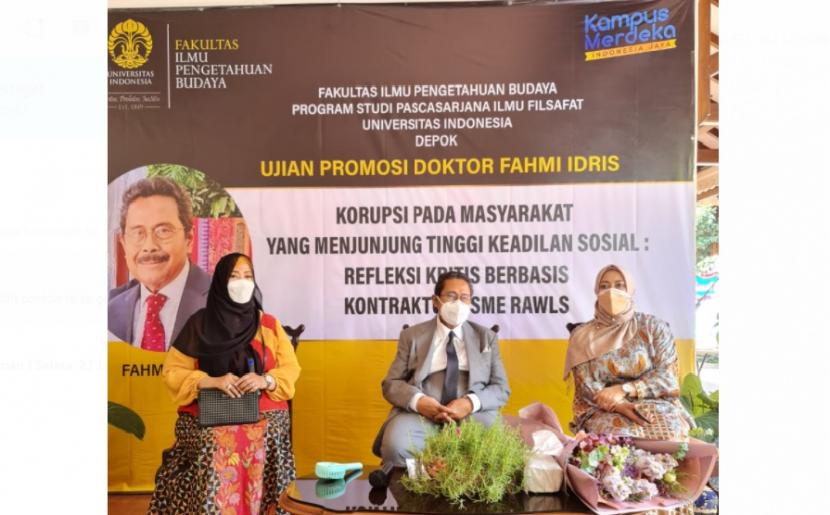 Politisi senior Partai Golkar Fahmi Idris