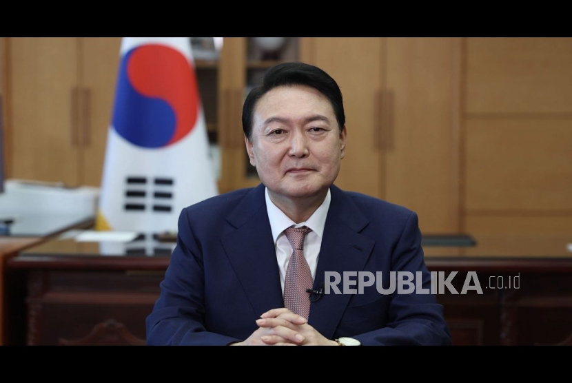 Presiden Yoon Suk-yeol. Seoul berkomitmen membantu Korea Utara untuk mengatasi wabah Covid-19.