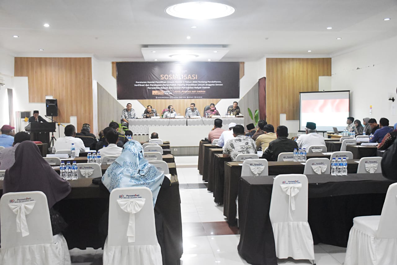 KIP Aceh Besar Sosialisasi Peraturan KPU Soal Verifikasi dan Penetapan Parpol Peserta Pemilu 2024