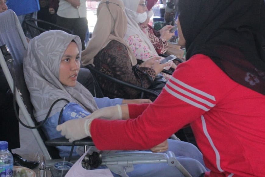 Peringati Hari Jadi PMI ke 77 Tahun, PMI Aceh Jaya Gelar Donor Darah