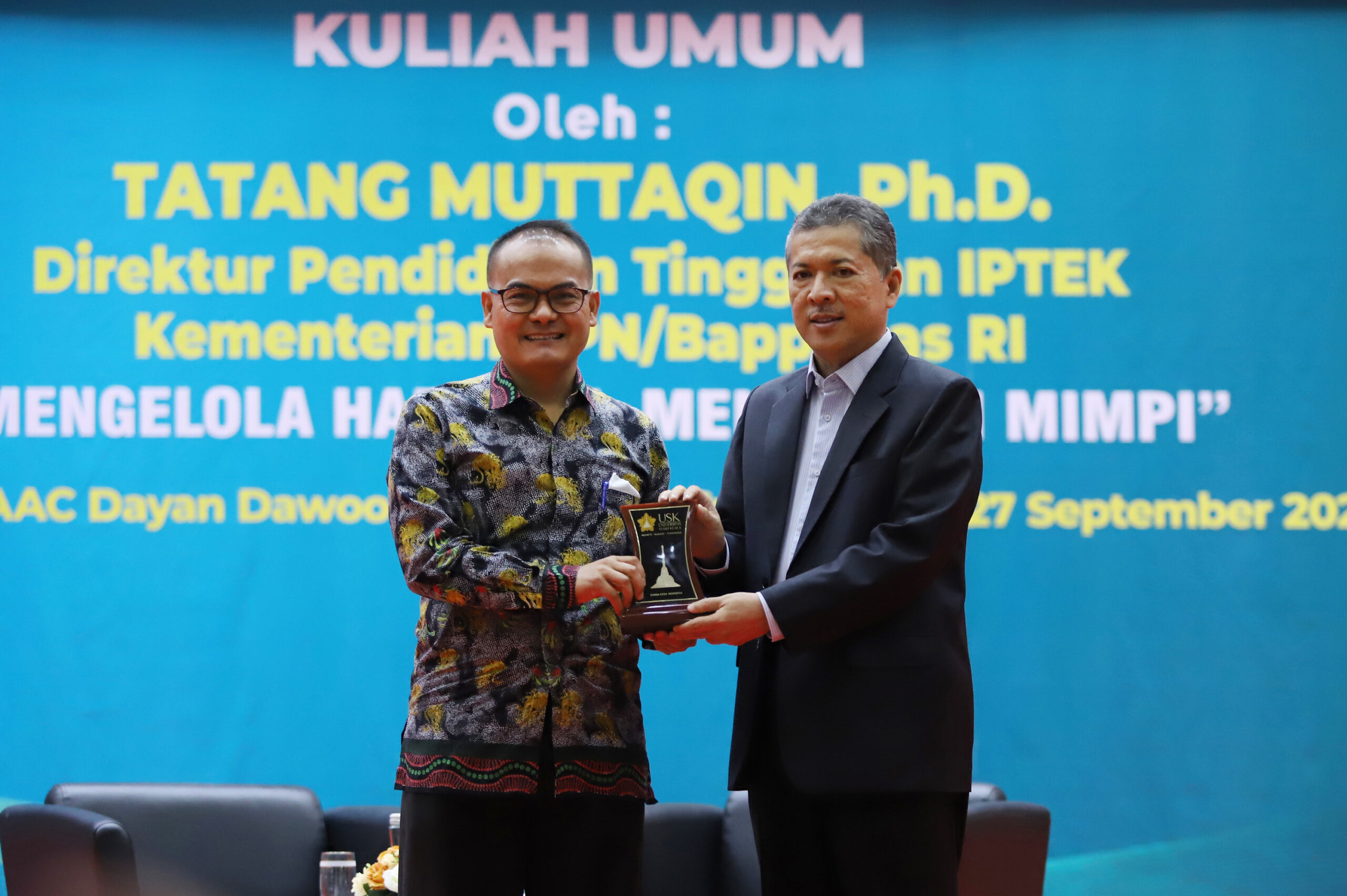 Direktur Bappenas Nyalakan Harapan Mahasiswa USK untuk Menjadi SDM Unggul