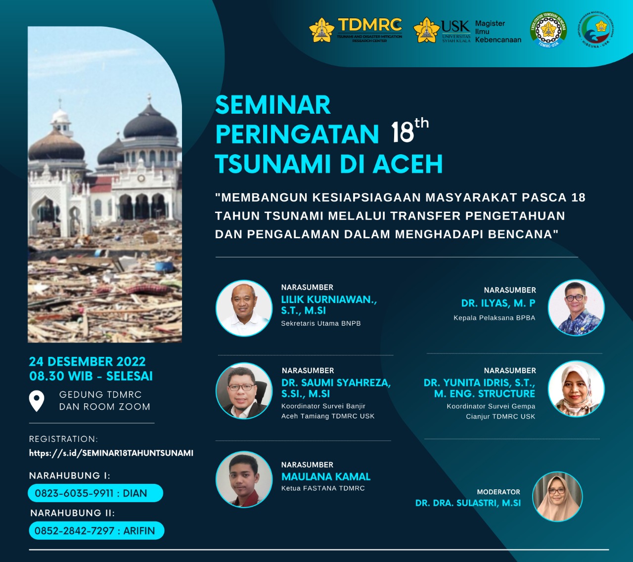 USK Peringati 18 Tahun Tsunami Aceh dengan Seminar dan Lomba Video Kreatif