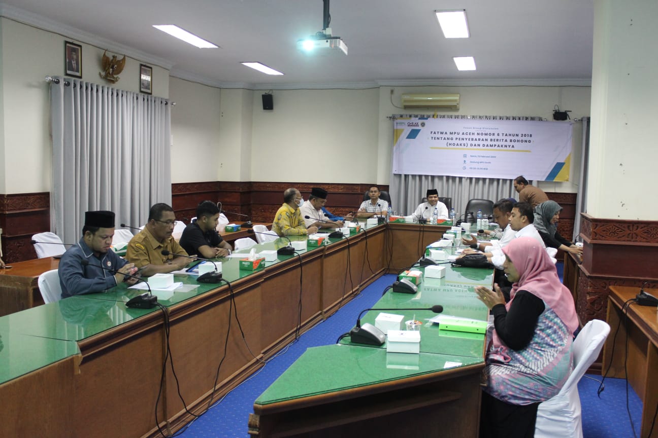 GeRAK Aceh Gandeng Ulama Adakan Diskusi Fatwa MPU Soal Berita Bohong