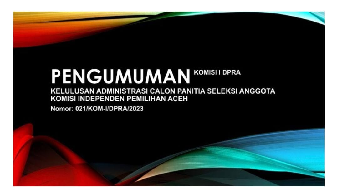 53 Calon Pansel Anggota KIP Aceh Lulus Administrasi