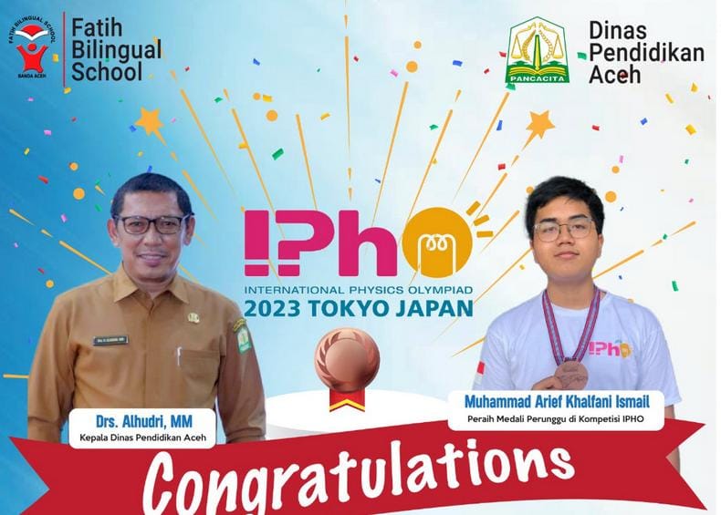 Peraih Medali Perunggu International Physics Olympiad 2023 Terima Ucapan Selamat Kadisdik Aceh