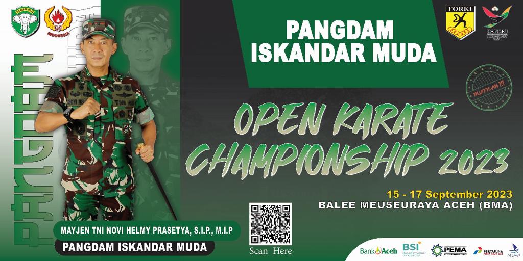 Kodam IM Gelar Kejuaraan Karate Piala Pangdam Iskandar Muda