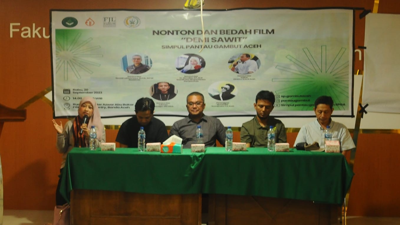 FJL Aceh Bersama Simpul Pantau Gambut & FISIP UIN Ar-Raniry Gelar Nonton dan Bedah Film Demi Sawit