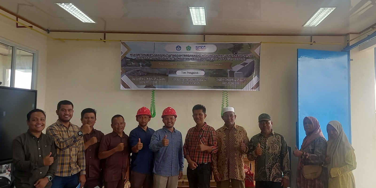 Dosen Unsam Bangun Pintu Air Beton Mutu Tinggi dari Limbah Sawit di Desa Sungai Pauh Tanjung Kota Langsa