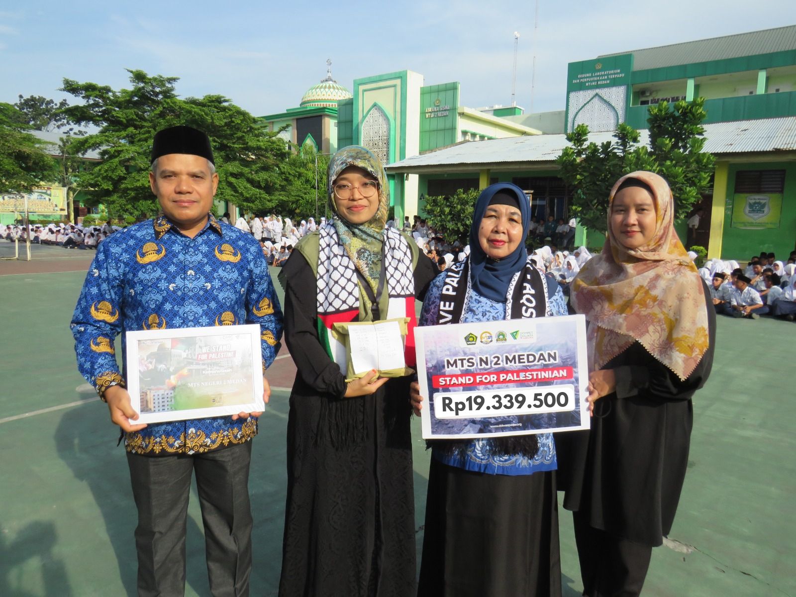 MTsN 2 Medan Donasi Rp 19 Juta untuk Palestina Melalui DD Waspada