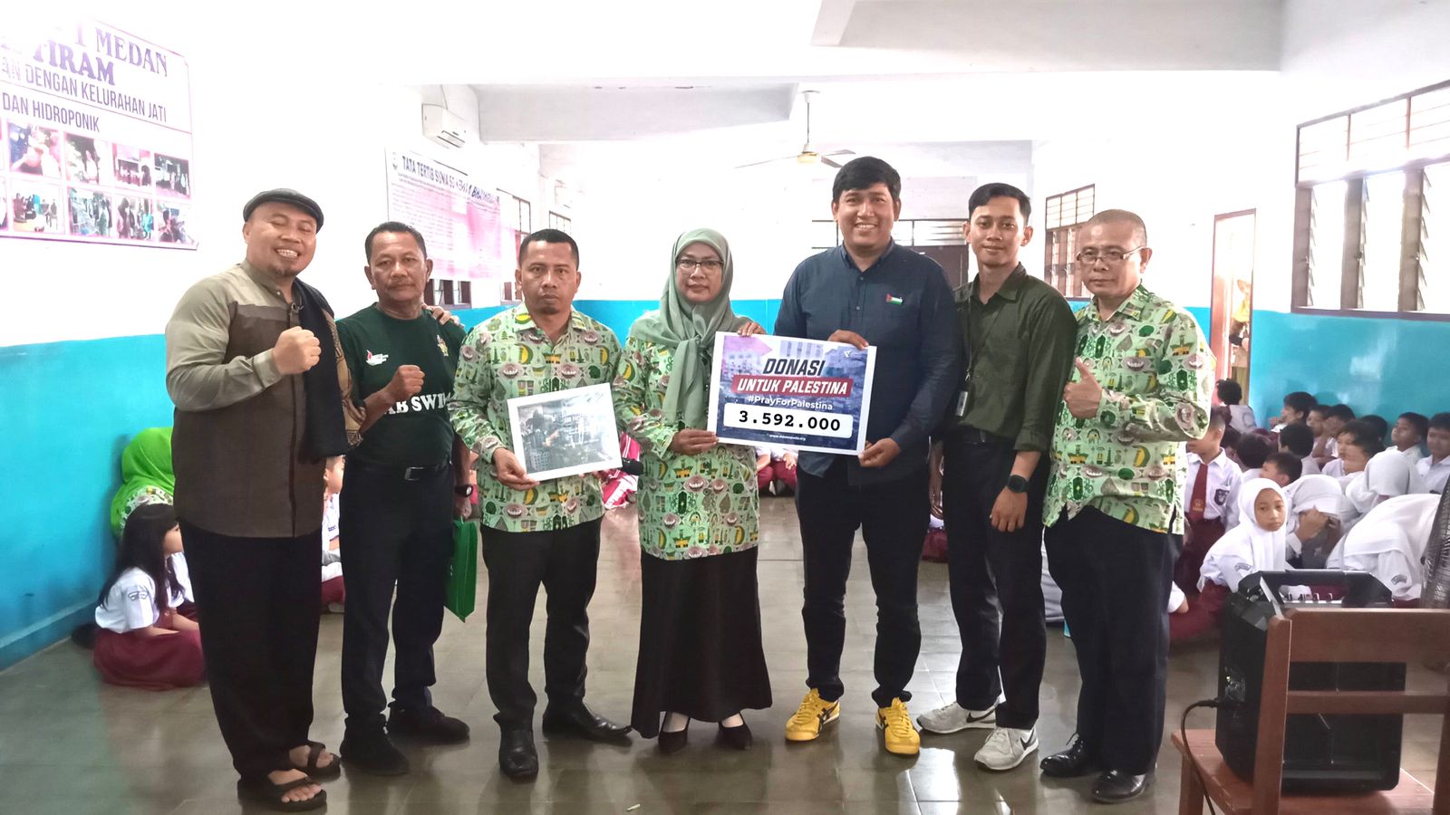 Lewat Dongeng Kemanusiaan, SD Bhayangkari 1 Medan Salurkan Donasi Palestina ke DD Waspada