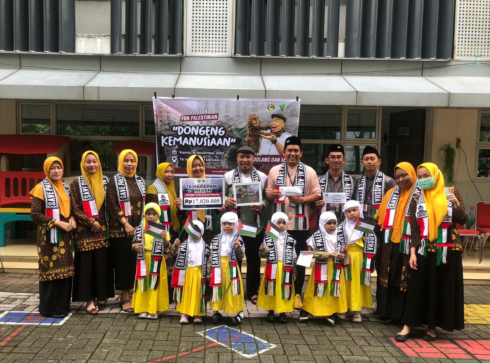 TK Harapan 1 Medan Salurkan Donasi Palestina ke DD Waspada