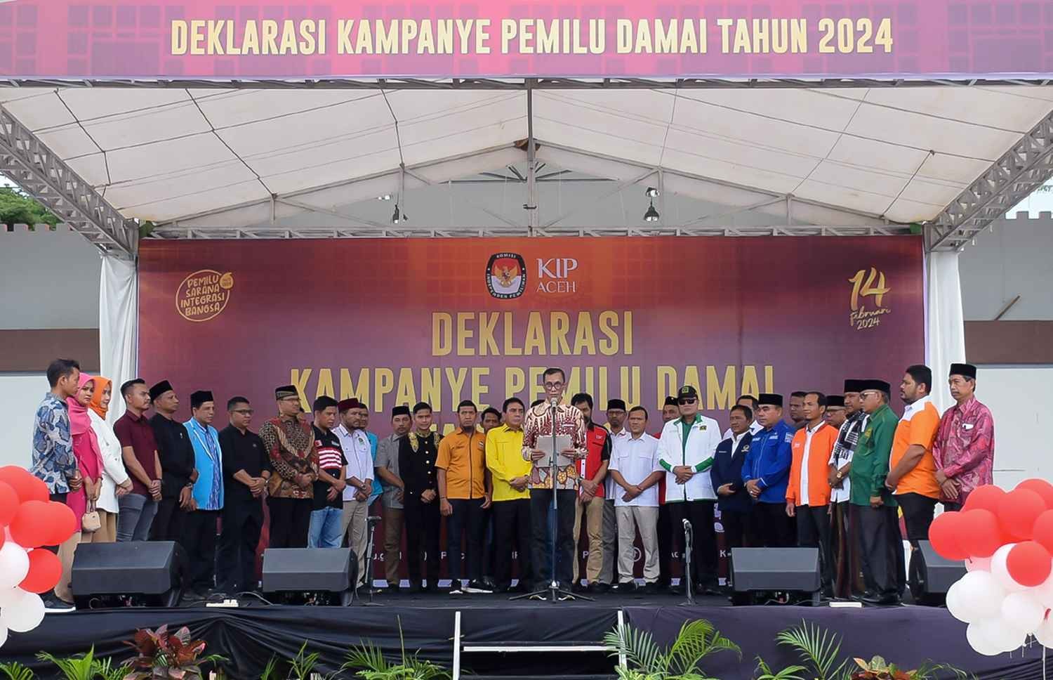 Ciptakan Kondisi Aman, Caleg di Aceh Deklarasi Kampanye Pemilu Damai 2024