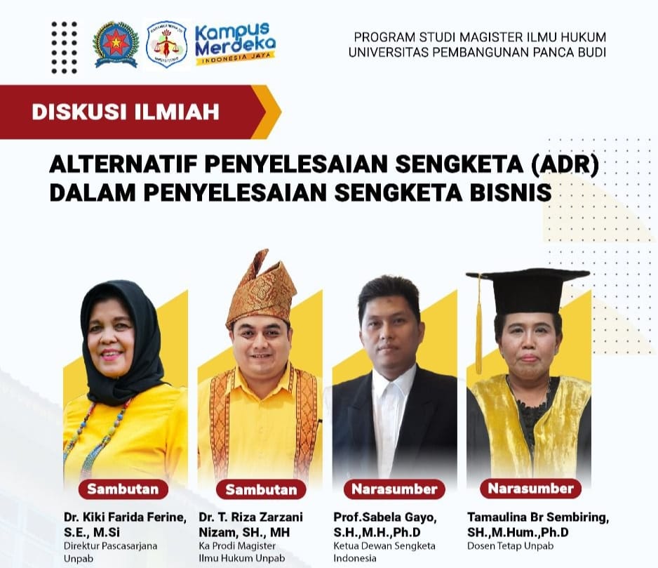 Magister Hukum UNPAB Gelar Diskusi Ilmiah Bahas Alternatif Penyelesaian Sengketa