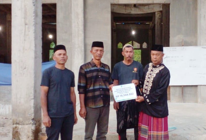 DD Waspada Salurkan Bantuan Tahap II Pembangunan Masjid Al Ikhlas Gayo Luwes