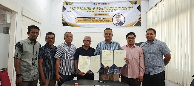 Kolaborasi Internasional Kita kreatif-USK Press & Prof Zahri Hamat Bahas Bisnis Syariah