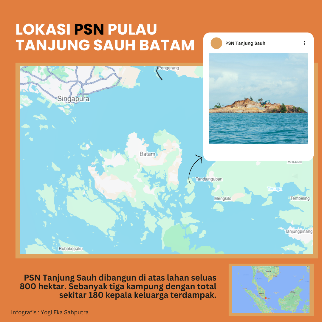 Hutan Mangrove dan Bukit Hilang Demi PSN di Pulau Kecil Batam