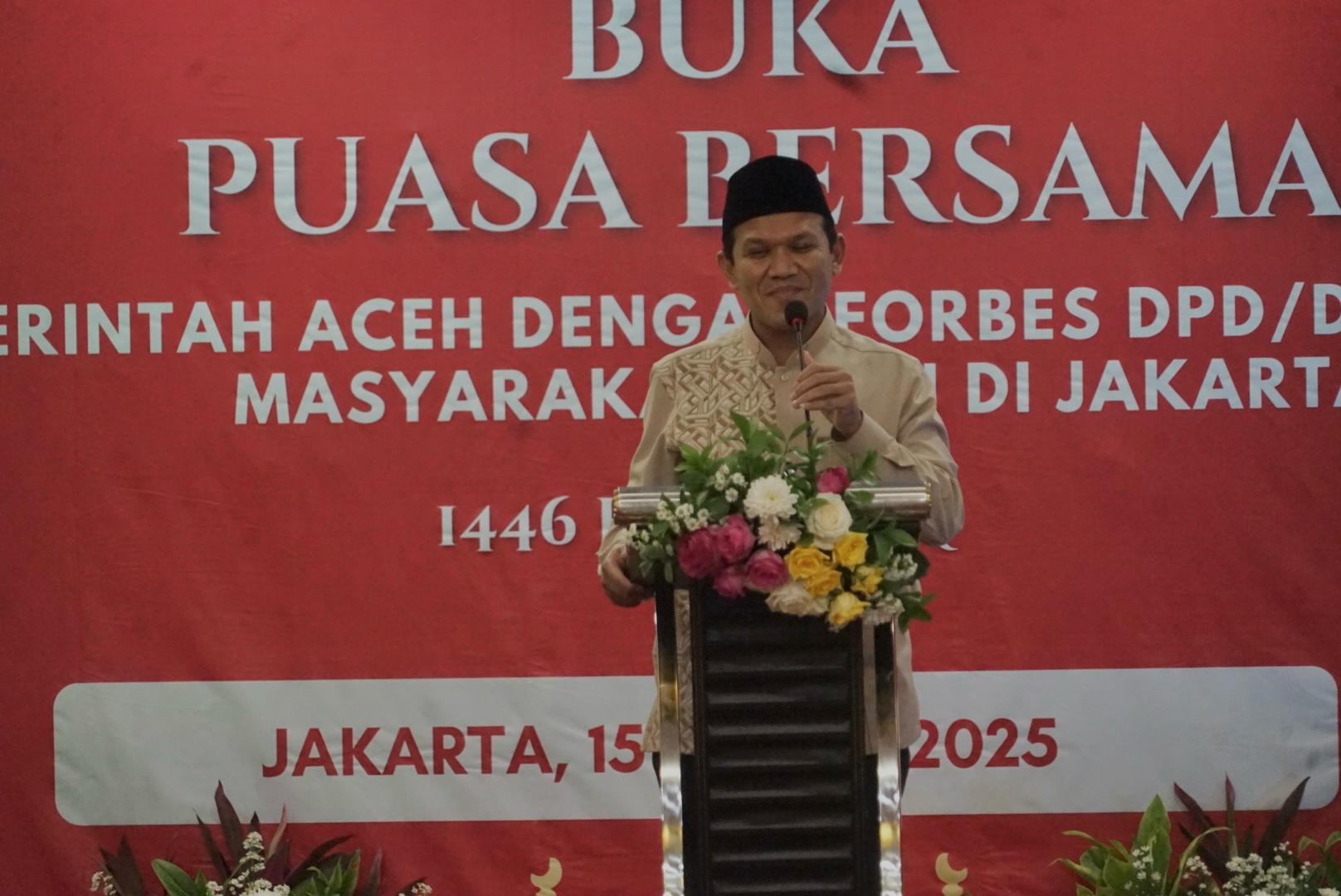 Wagub Aceh Buka Puasa Bersama Forbes DPR/DPD RI di Jakarta