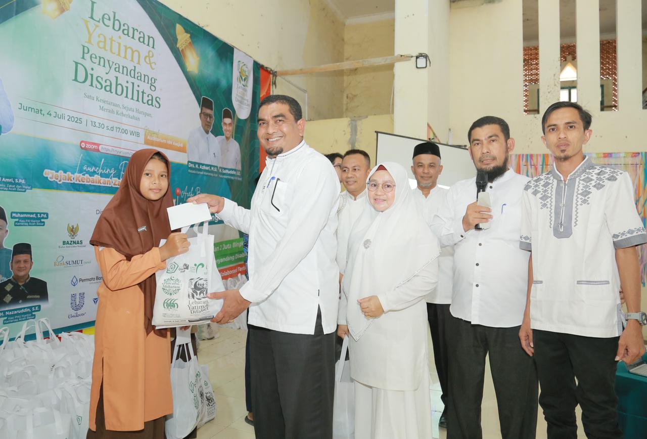 Kemenag Aceh Besar Santuni 1.450 Bingkisan untuk Yatim dan Disabilitas