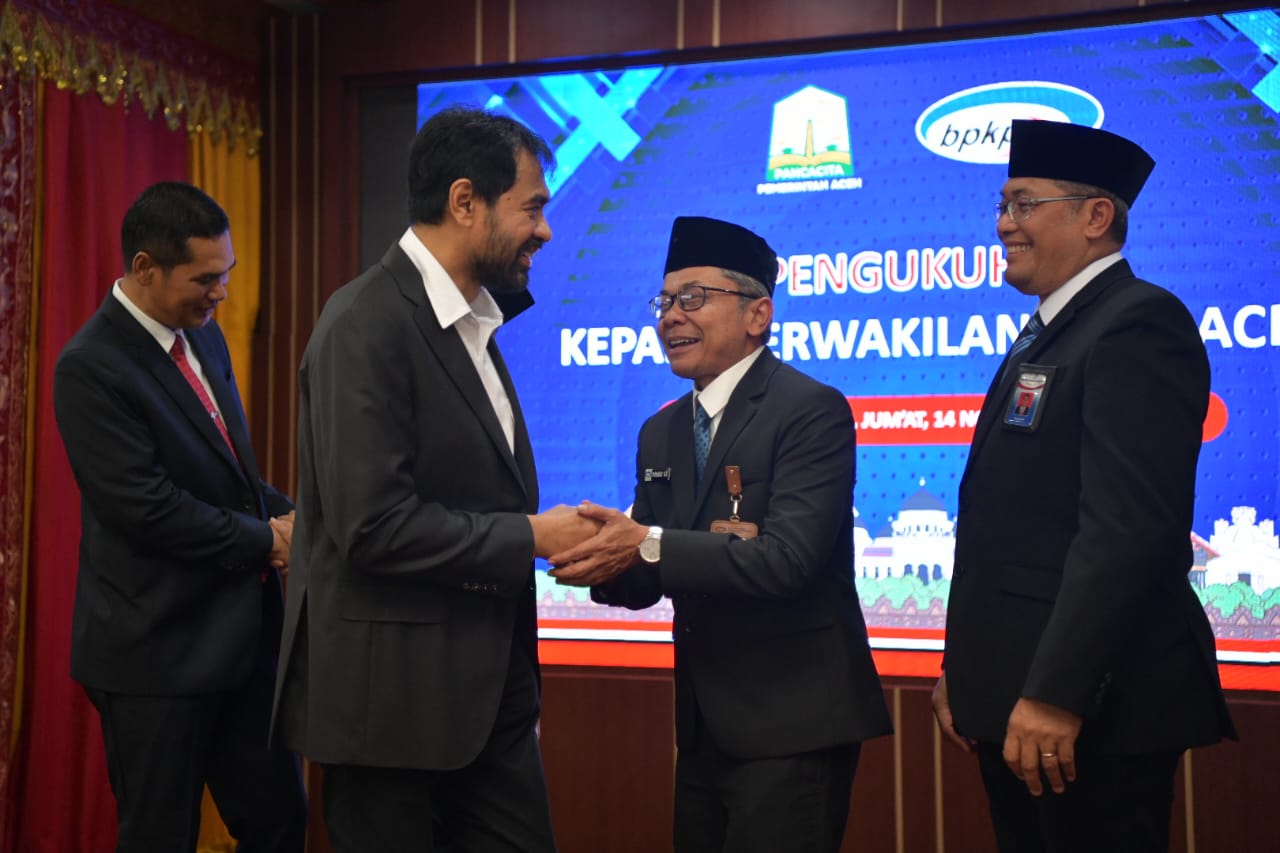 Gubernur Aceh Kukuhkan Kepala BPKP Baru, Ungkap Janji Presiden Bantu Keruk Muara Pelabuhan di Aceh