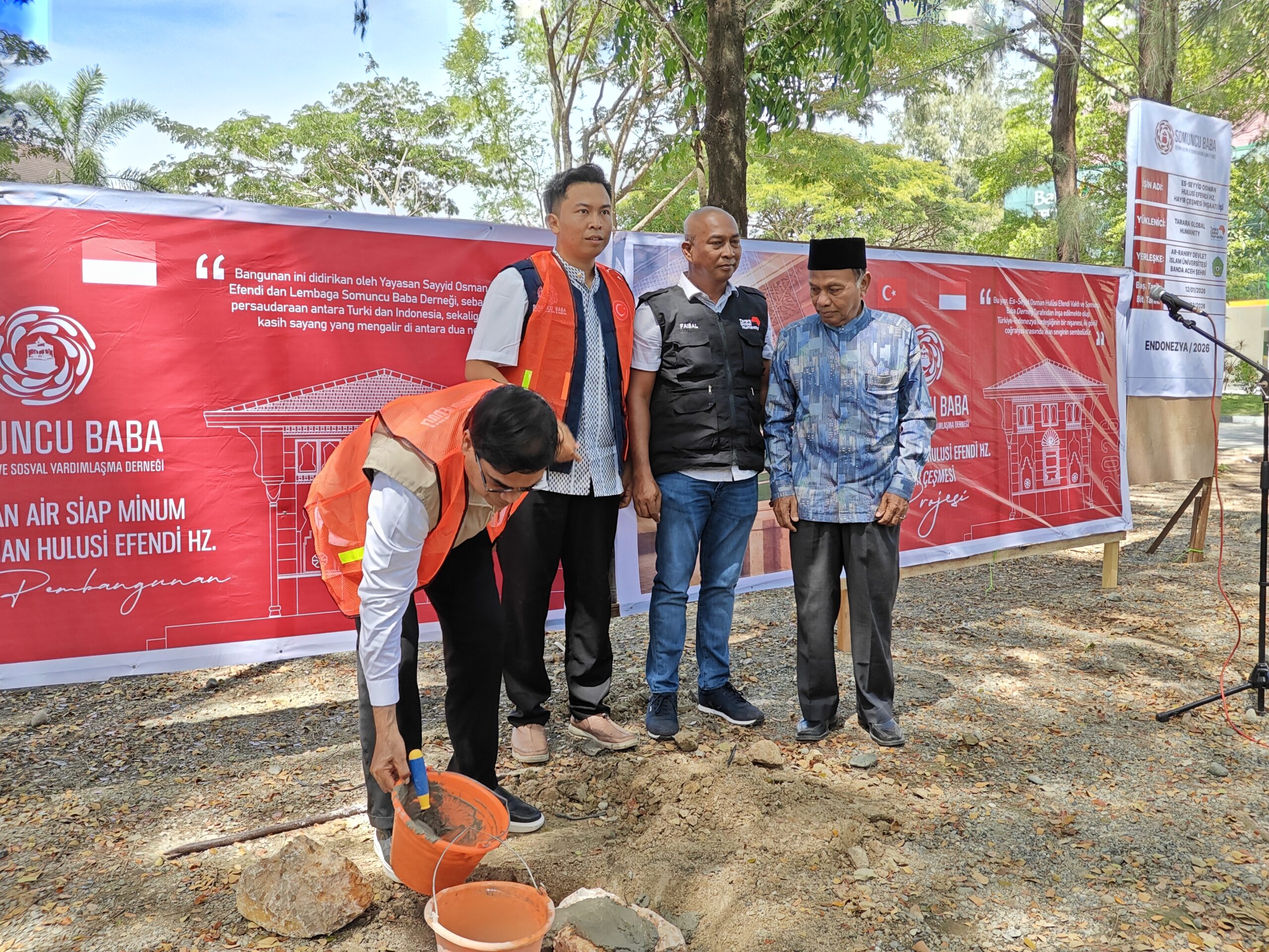 Yayasan Somuncu Baba Turki Bangun Fasilitas Air Minum di UIN Ar-Raniry Aceh