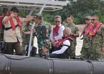Menhan RI Tinjau Progres Satgas Kuala Normalisasi Sungai dan Muara untuk Mitigasi Banjir di Aceh Tamiang
