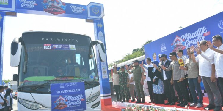 Gubernur Mualem Lepas Mudik Gratis Aceh 2026, Ribuan Warga Pulang Kampung