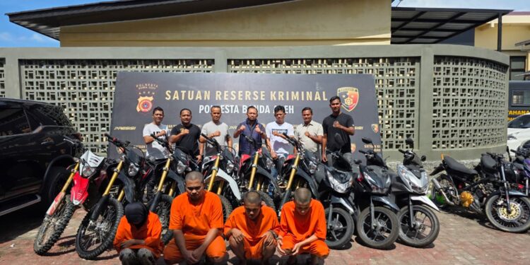 Pasutri di Banda Aceh Tampung Motor Curian, Polisi Tangkap Pelaku dan 9 Barang Bukti