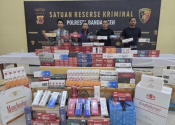 Polresta Banda Aceh Sita 70 Ribu Batang Rokok Ilegal, Dua Mahasiswa Diamankan