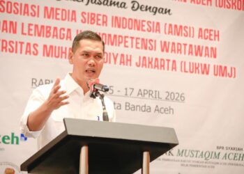 Buka UKW dan Seminar Nasional AMSI Aceh, Sekda Tekankan Penguatan Ekosistem Media Pascabencana