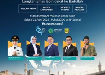 Peringati HUT Banda Aceh, BSI Hadirkan Program “Banda Aceh Berhaji” dan Kajian Hanan Attaki