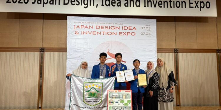 Siswa SMP IT Plus An Nur Medan Raih Medali Perunggu pada Kompetisi Inovasi Internasional di Jepang