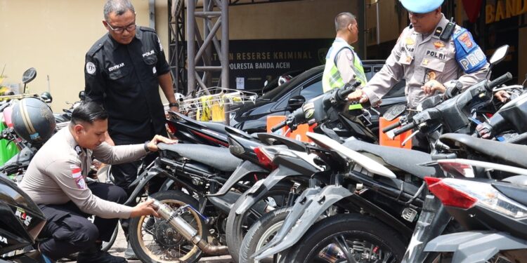 Selama Juli 2026, Polresta Banda Aceh Sita 80 Motor Berknalpot Brong
