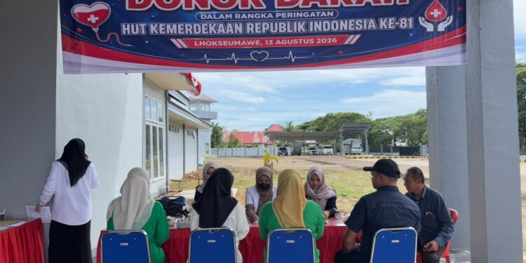 Semarak HUT ke-81 RI, Lapas Lhokseumawe Gelar Donor Darah