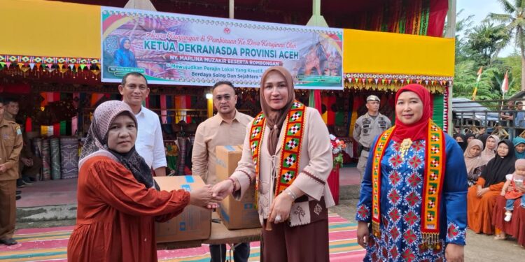 Kak Na Serahkan Mesin Jahit dan Mesin Obras ke Desa Kerajinan Salur Latun