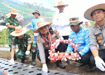 Dukung Swasembada Pangan, Kapolda Tanam Bawang Putih di Aceh Tengah